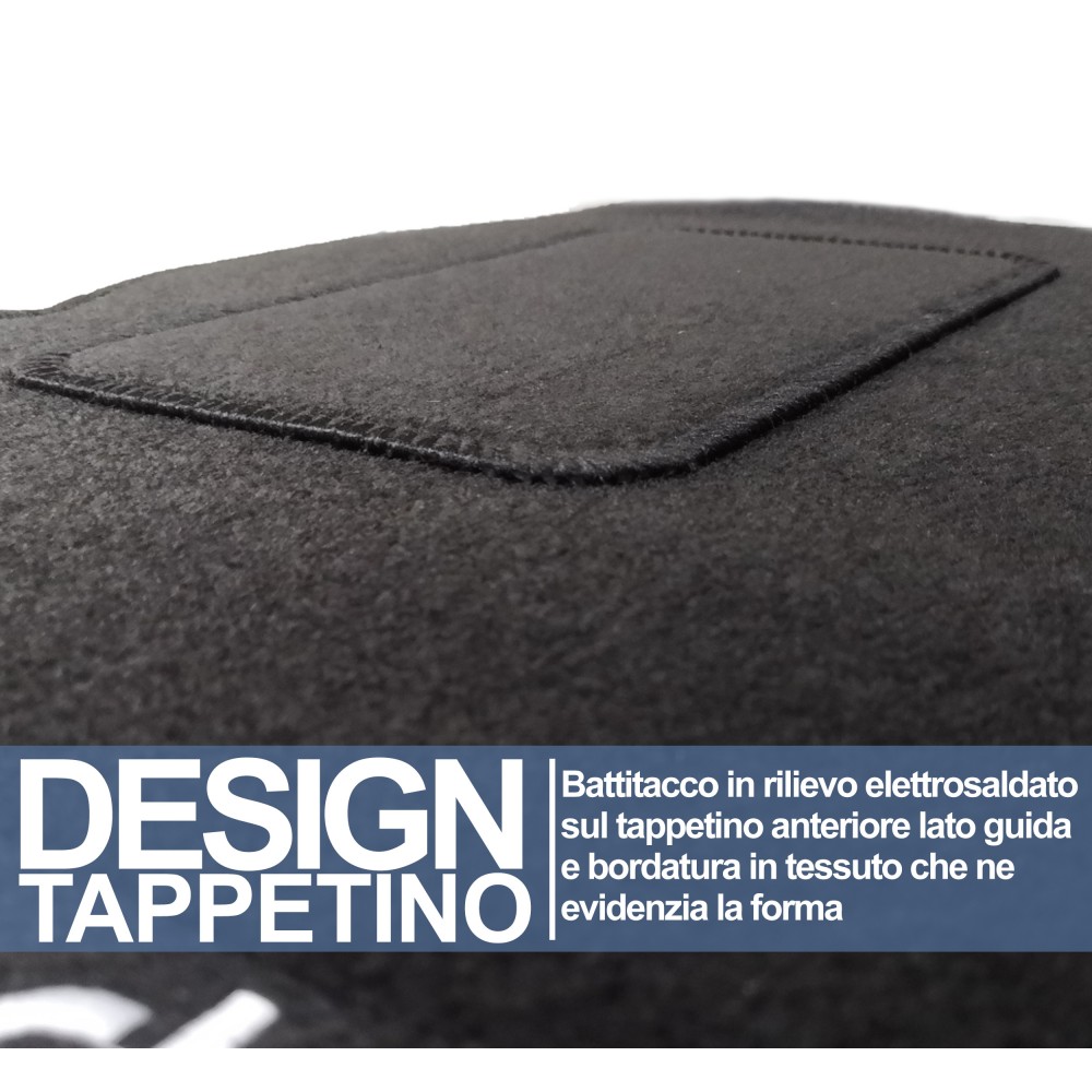 Tappetini Smart ForTwo 1°serie bordi personalizzabili no original