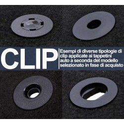 Tappetini auto in moquette compatibili con 3008 con 2 clip e logo ricamato