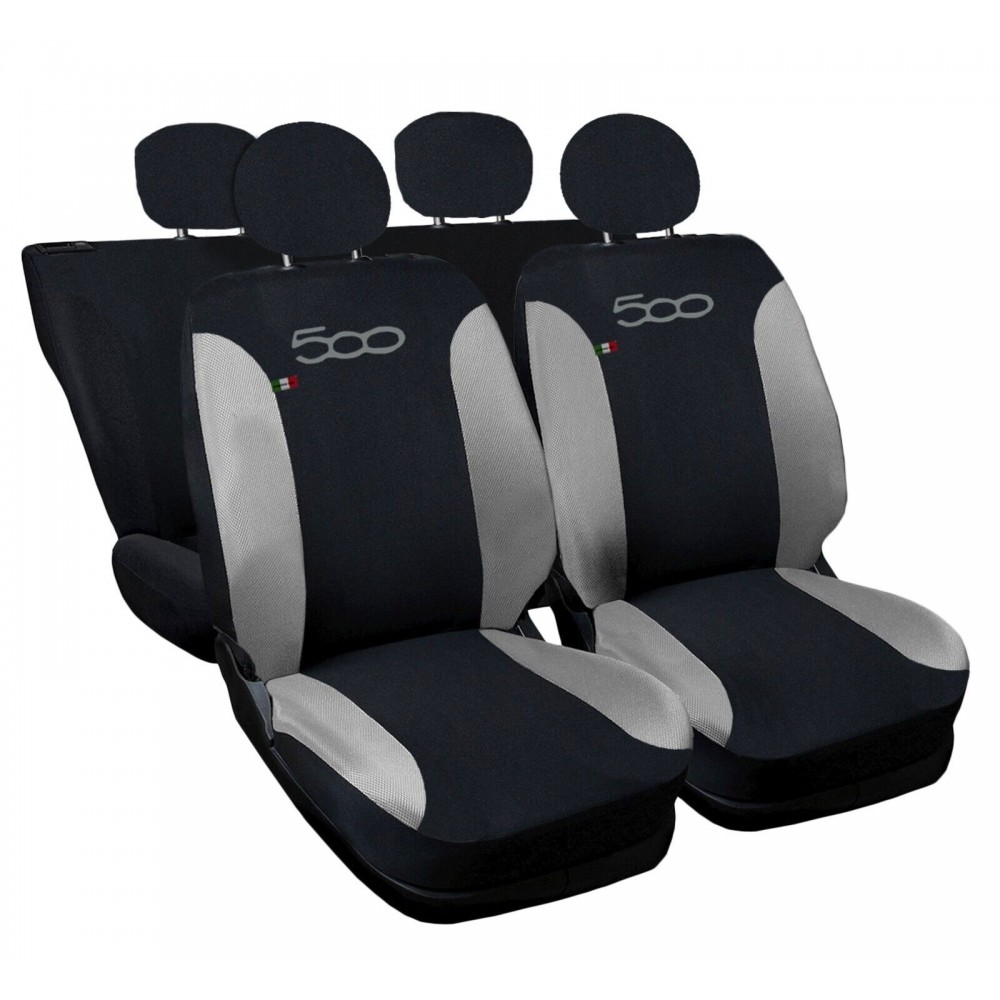 Coprisedili compatibili con FIAT 500 bicolore verticale con sedile  posteriore intero