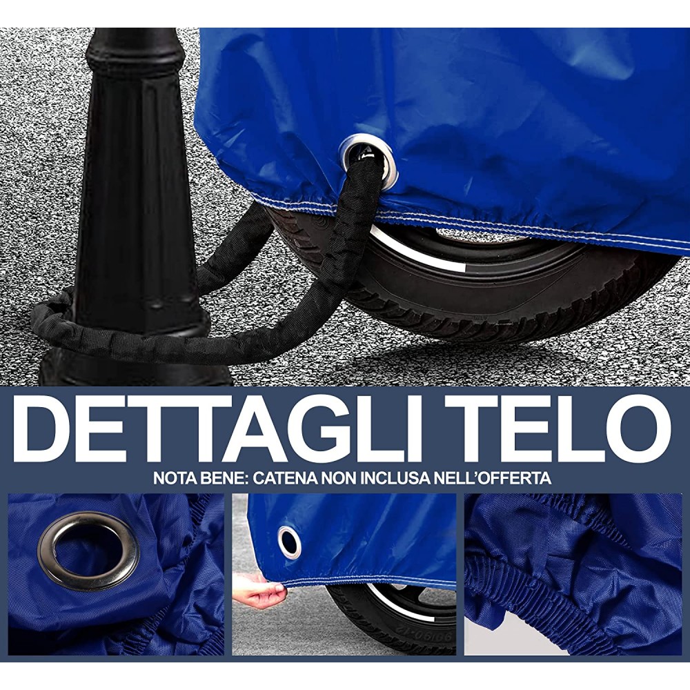 Telo-Coprimoto-Sagomato-Impermeabile- Cover-Tessuto -Oxford-210D-Copertura-Esterna-Universale-  Scooter-Moto-Motociclo-Motorino