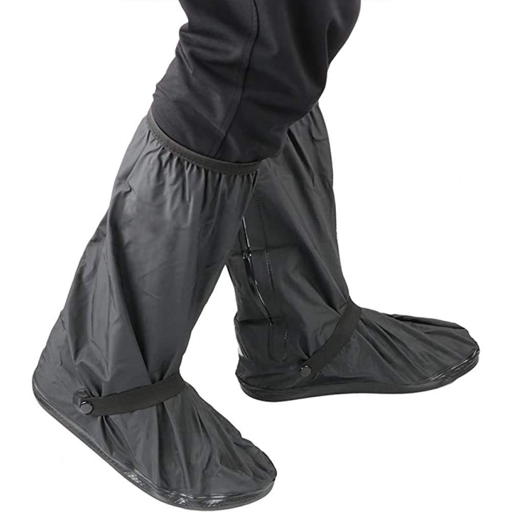 Copriscarpe impermeabili riutilizzabili in PVC, copristivale per scarpe da  pioggia lavabili con cerniera per uomini donne-bianchi)